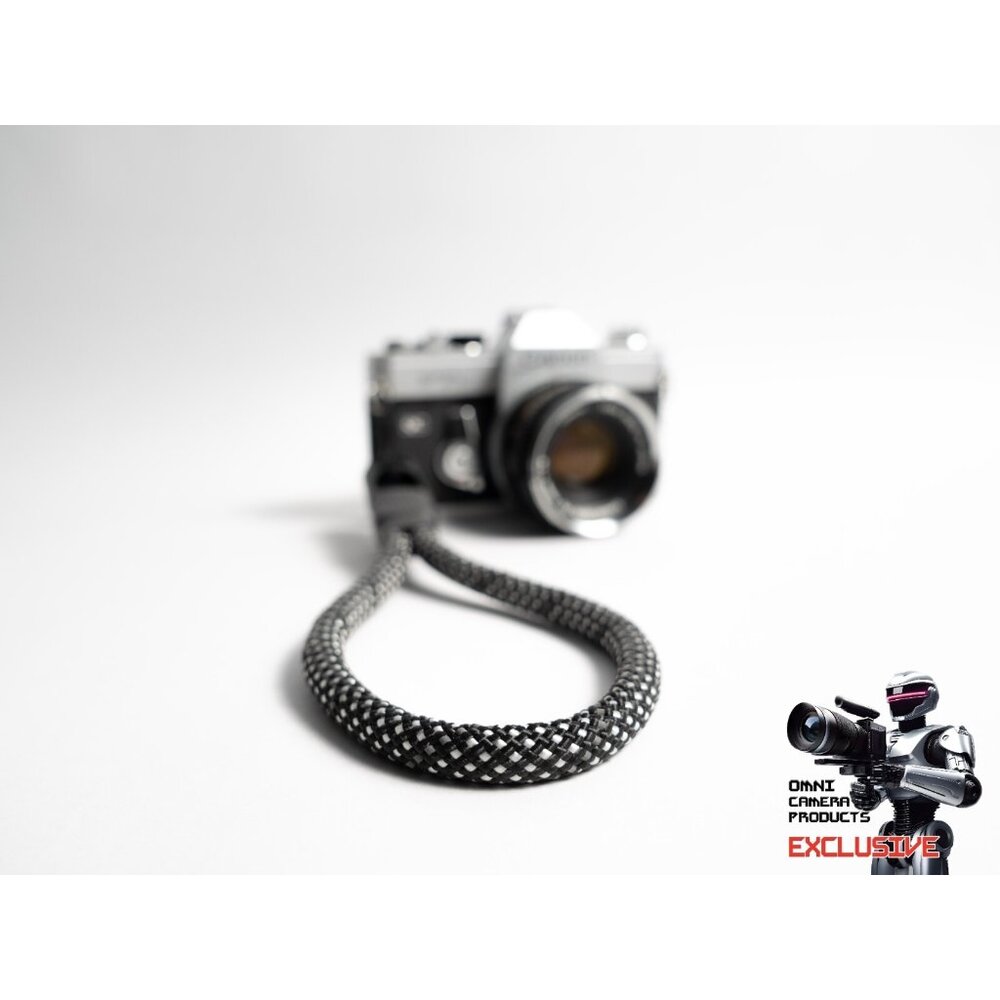 CHECKMATE Camera Strap – Black & White Wrist w/ Peak Design Anchor / Custom